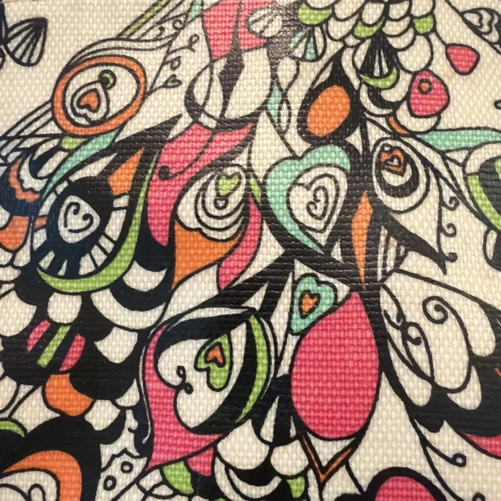 Sakroots Optic Songbird Pattern Bag/purse Rare Style 993 Eight Separate Sections